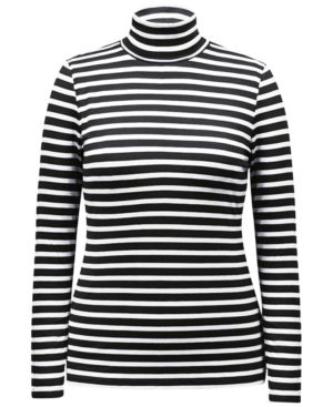 Style & Co Striped Turtleneck Top, Created for Macy's | Macys (US)