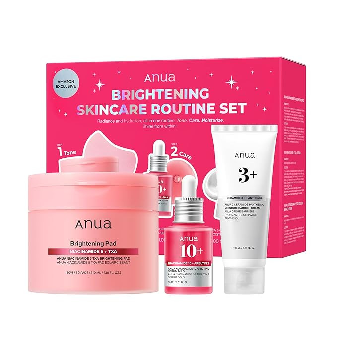 ANUA BRIGHTENING Niacinamide Skincare Routine Set (Amazon Exclusive Set), Niacinamide Serum & Ton... | Amazon (US)