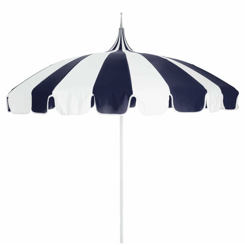 Pagoda Patio Umbrella, Navy/White | One Kings Lane