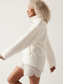 Cozy Sherpa Snap Sweatshirt | Athleta