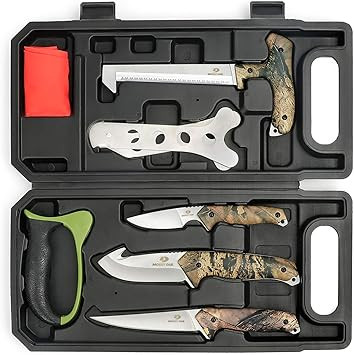 Mossy Oak Hunting Field Dressing Kit - Portable Butcher Game Processor Set (8-Piece) | Amazon (US)