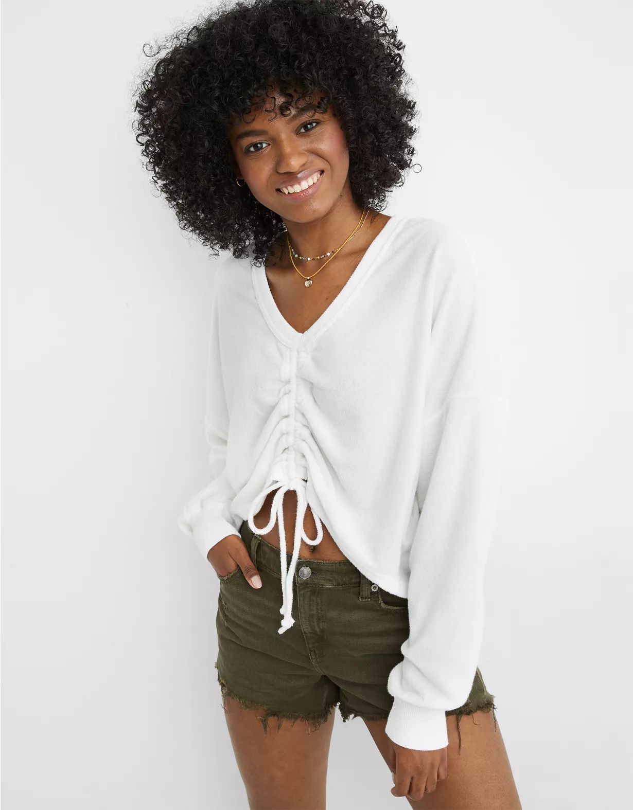 Aerie Cinch Sweatshirt | American Eagle Outfitters (US & CA)