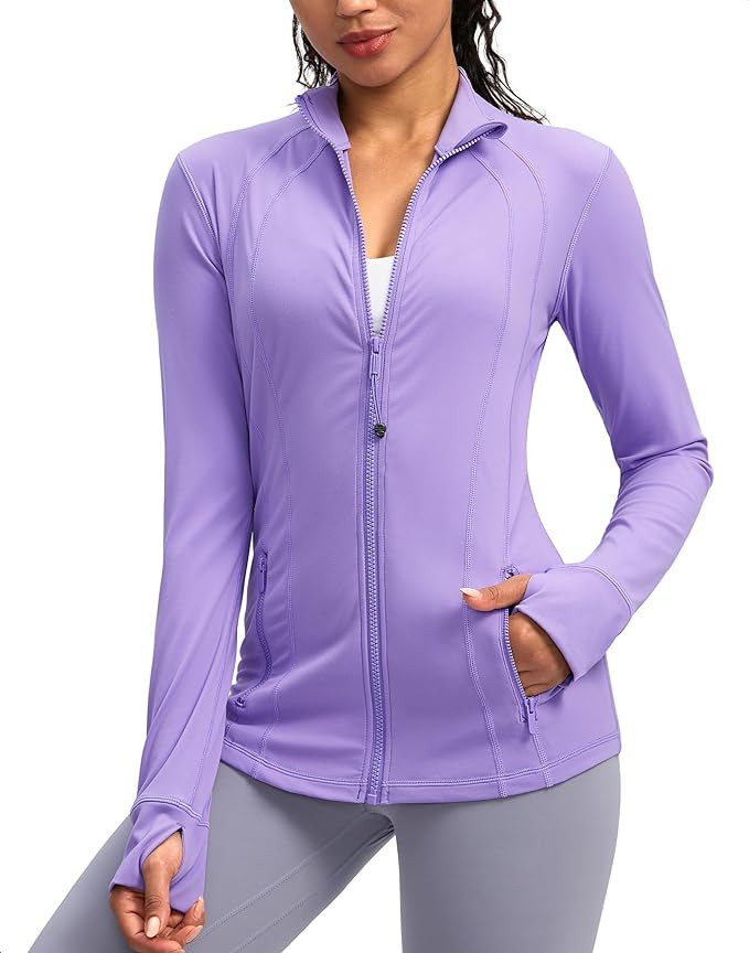 G Gradual Women's Zip Up Workout Jackets with Pockets Slim Fit Cottony Soft Jacket for Running At... | Amazon (US)