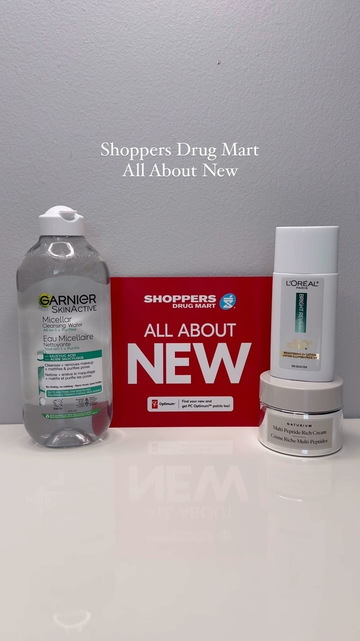 #ad | Find your NEW and get PC Optimum points too! 

I was #gifted these new products from @shoppersdrugmart ❤️ I have been most excited to try the Multi-Peptide Rich Cream from @naturiumskin and the Bright Reveal SPF 50 Daily UV Lotion from @lorealparis ☀️ I have been seeing these products everywhere online and I was so happy to finally have the chance to try them out for myself! I love the Micellar Cleansing Water from @garniercan because it requires no rinsing or rubbing and it works well on my oily, acne-prone skin. 

❤️ I love PC Optimum points because they make it easy to save money on everyday purchases. The program offers personalized offers and in-store promotions which allows you to earn even more points on products that you are frequently buying. 

🛒 Get PC Optimum points on everything from skin care to personal care products when you shop in-store or online at shoppersdrugmart.ca/shopnew

#gifted #NewAtShoppers #PeerShoppers2025 #sponsored #beautybyberrz @peersway

#LTKBeauty