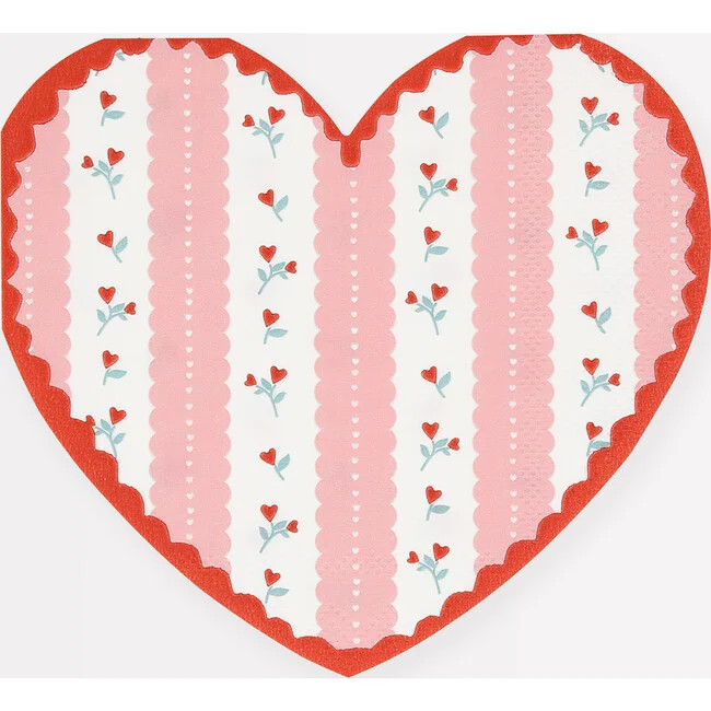 Baby Toys | Kids Toys | Vintage Rose Heart Napkins | Meri Meri from Maisonette | Maisonette
