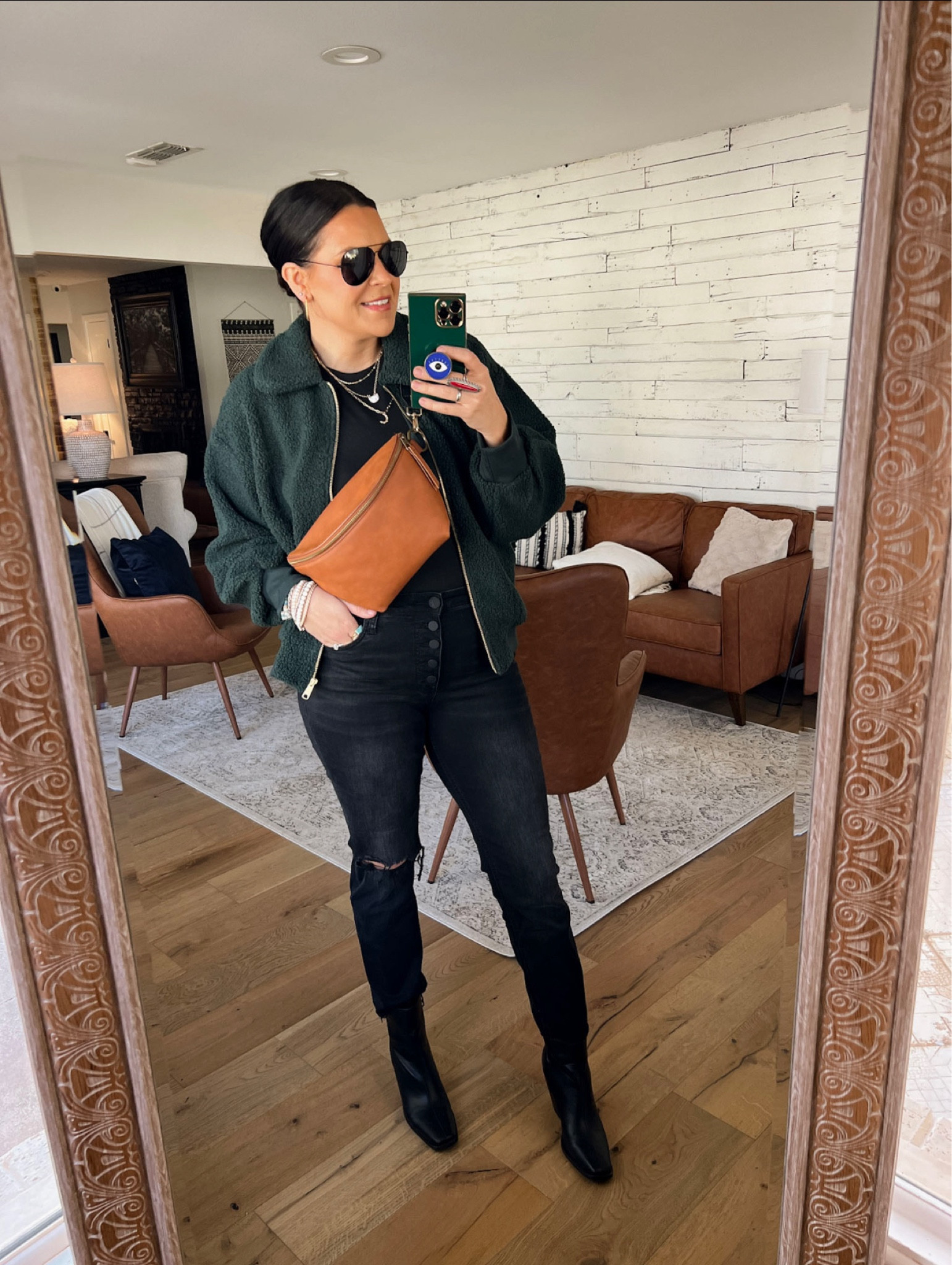 Large: Teddy coat
Bodysuit: XL
Bag is old, but I found a similar one on Amazon. Strap is Amazon too 
Jeans are old 

#LTKSeasonal #LTKstyletip #LTKunder50