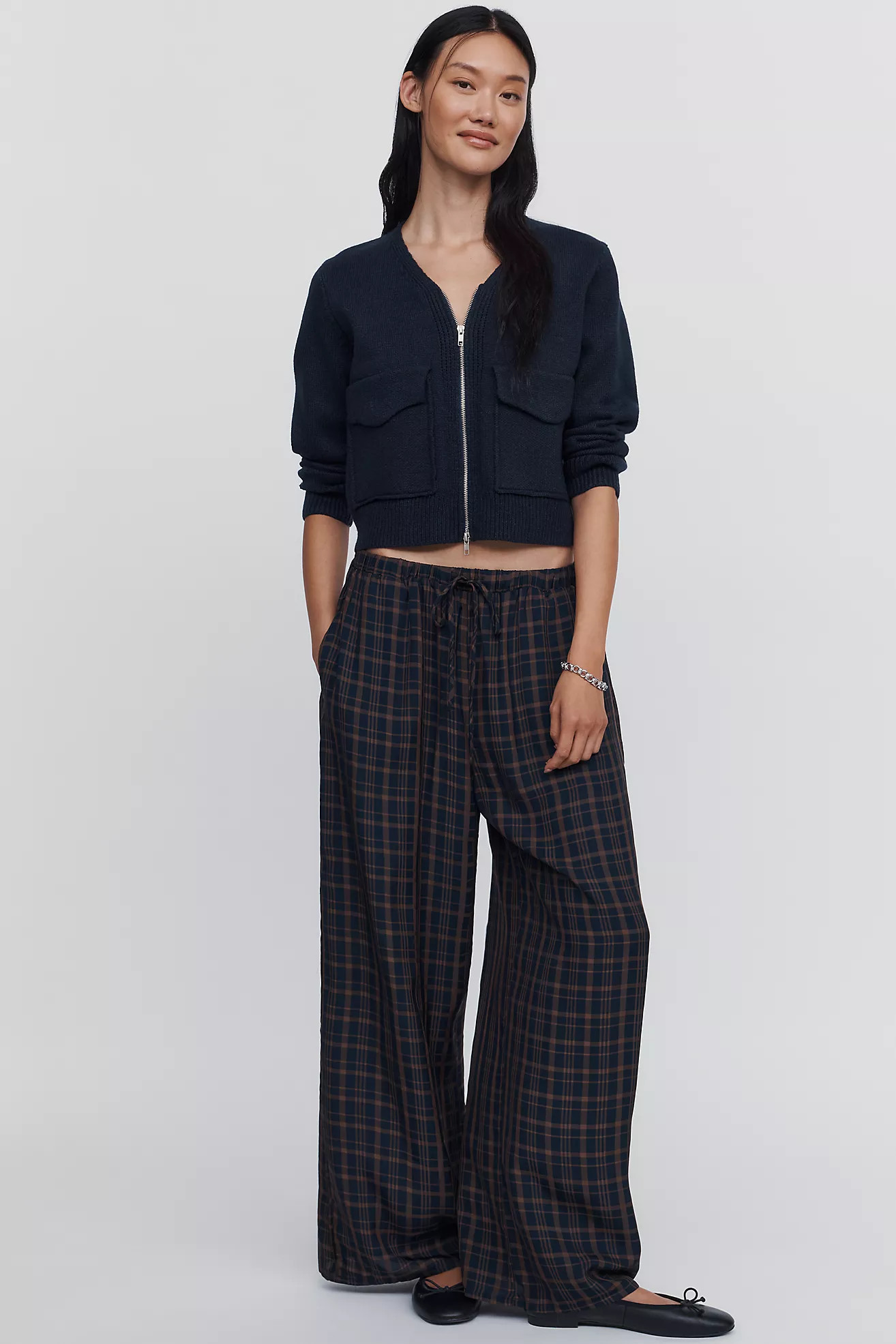 Maeve Silken Track Pants | Anthropologie (US)