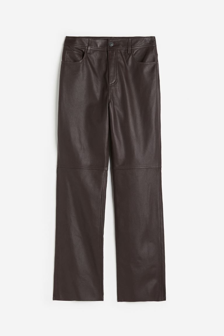 Straight leather trousers | H&M (UK, MY, IN, SG, PH, TW, HK)