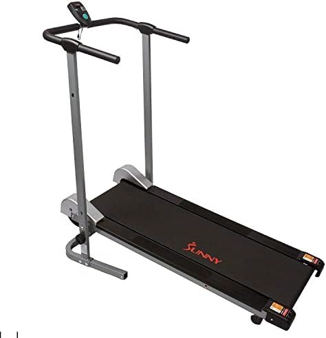 Sunny Health & Fitness SF-T1407M Foldable Manual Walking Treadmill, Gray | Amazon (US)