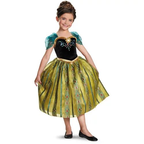 Girl's Anna Coronation Gown Deluxe Halloween Costume - Frozen | Walmart (US)