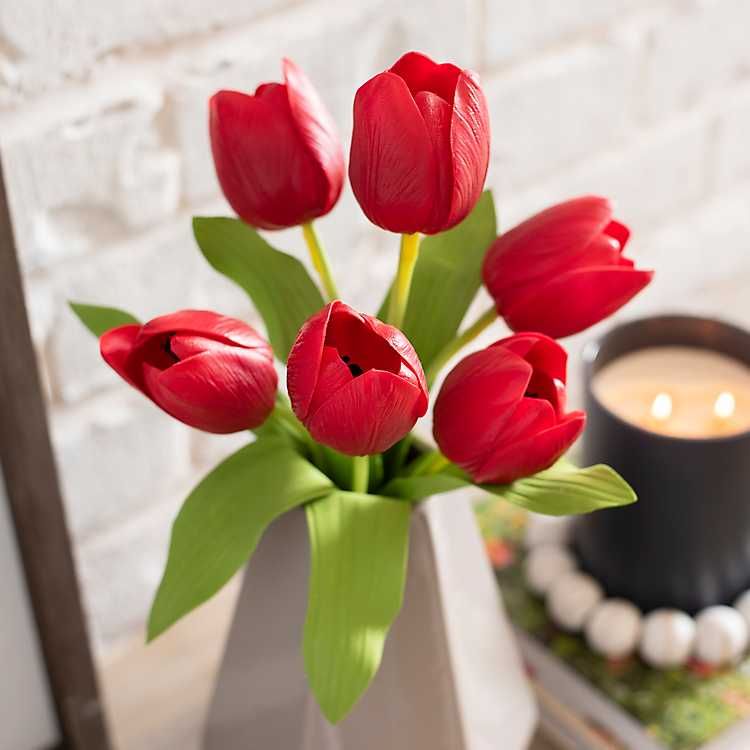 New! Red Tulip Bouquet | Kirkland's Home