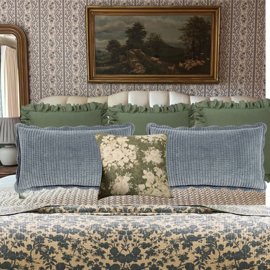 Dreaming of new bedding. I always do a mockup of items before I purchase because I’m so visual. And, this saves me from having to make so many returns. But, I’m really loving this combo. Floral reversible quilt, velvet shams, ruffle linen shams, floral pillow. Also linking my existing wallpaper and cutie lamps

#LTKHome #LTKSeasonal #LTKSaleAlert