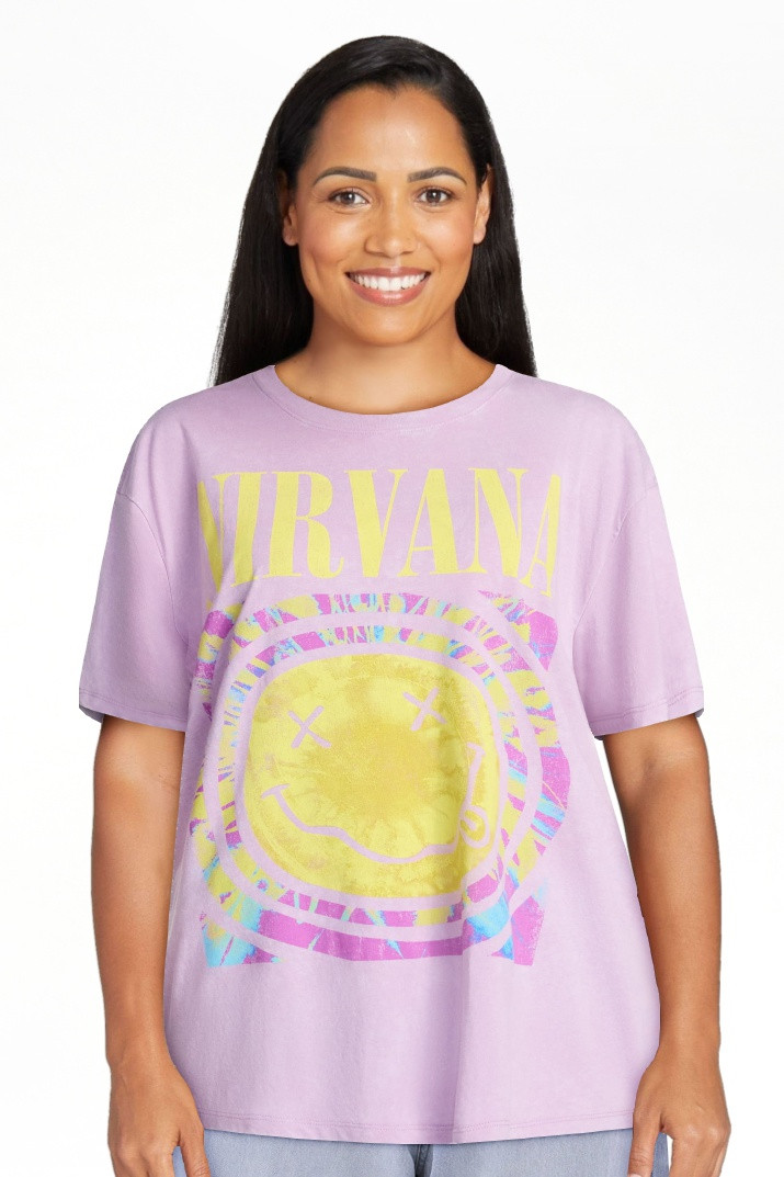 Nirvana Women's Graphic Print Tour Tee with Short Sleeves, Sizes XXS-XXL | Walmart (US)