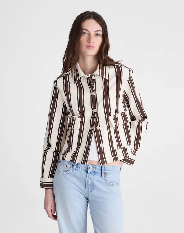 Cropped Button-Front Jacket | Madewell