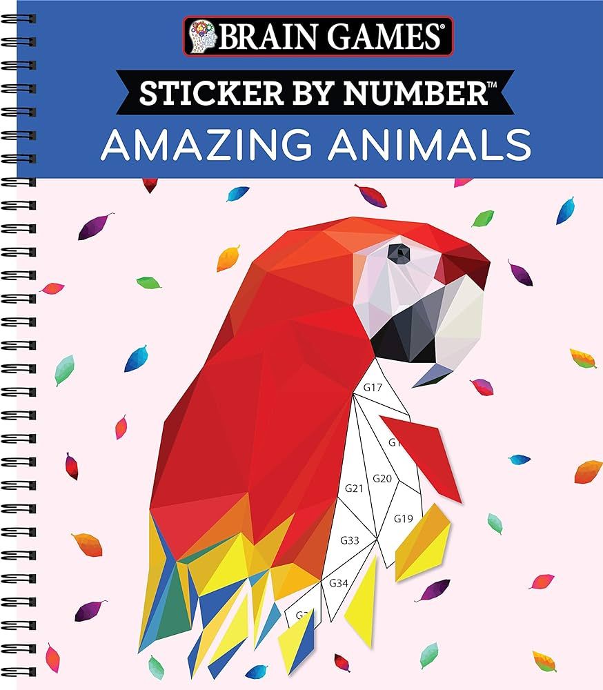 Brain Games - Sticker by Number: Amazing Animals | Amazon (US)