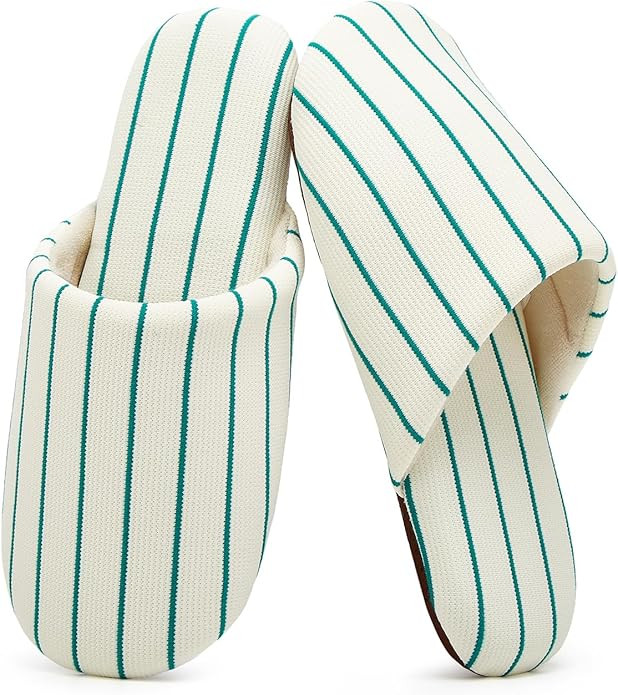 Epsion Linen Slippers for Women Japanese Style House Shoes Fleece Lining Soft Sole Anti-Skid | Amazon (US)