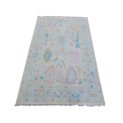 3'11 x 6'2 Hand Knotted Ivory Colorful Modern Oushak Oriental Rug FF2FAF116B5A4BB7A163820FF301FDAD | Wayfair North America
