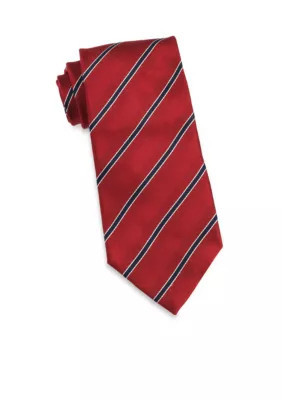 Izod Men's Stripe Tie, Red | Belk