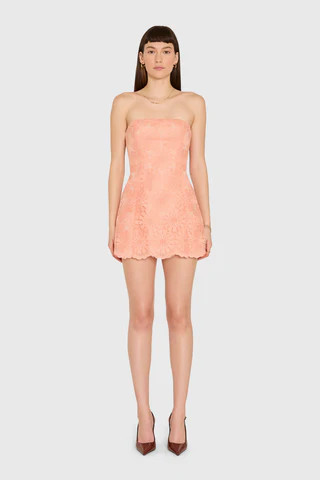 Amanda Uprichard Daisy Romper in Creamsicle - Size XL | Amanda Uprichard