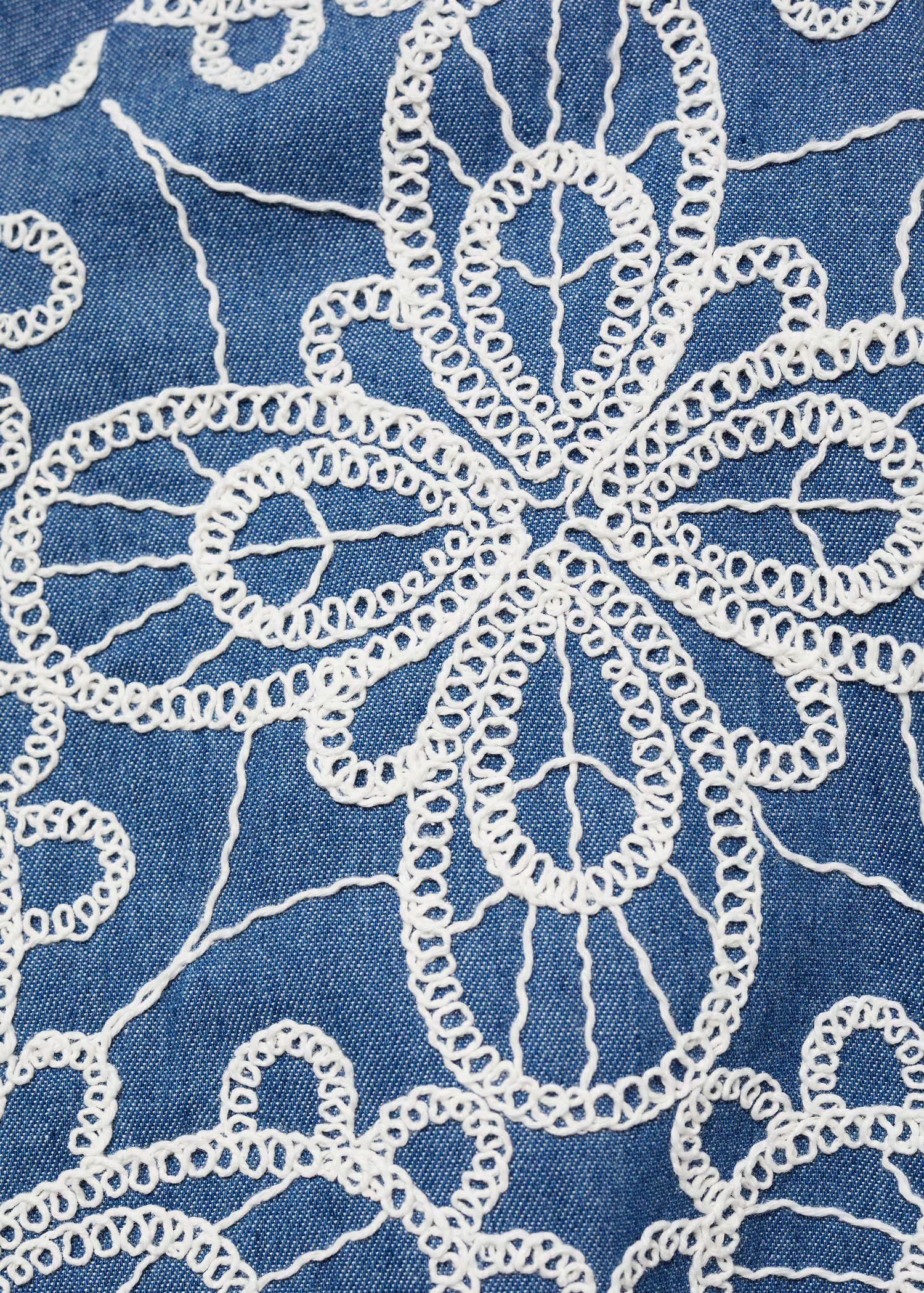 Floral-embroidered cotton jacket - Women | MANGO USA | Mango (US/MX/AU)