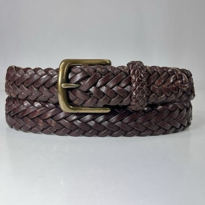 ORVIS Brown Braided Leather Belt - Men's Size 40 | eBay US