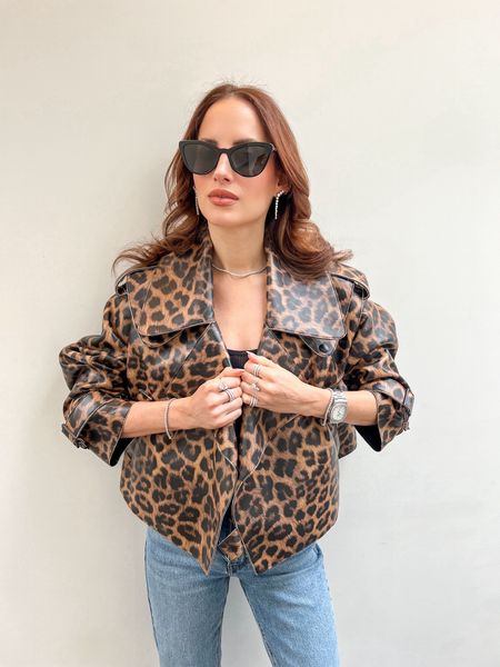 Cheetah leather jacket, black cat eye sunglasses 

#LTKSeasonal #LTKSpringSale #LTKeurope