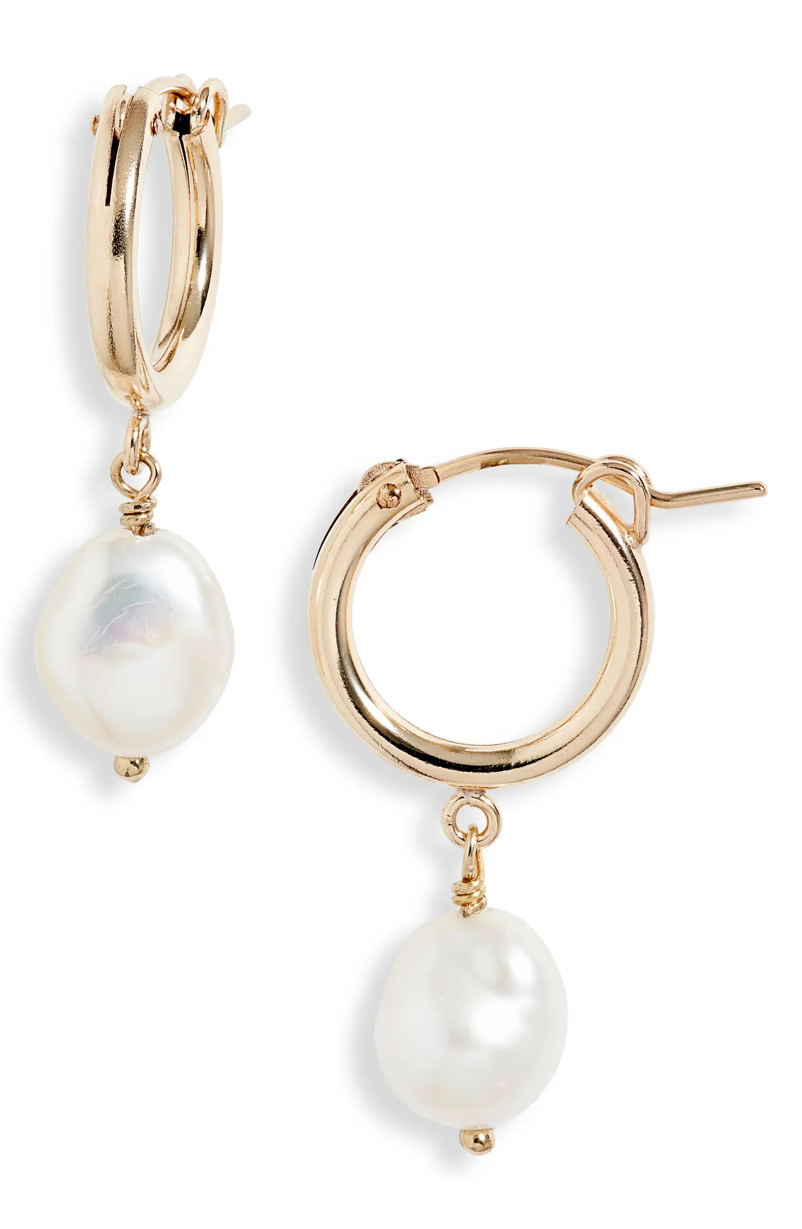 Adelle Keshi Pearl Hoop Earrings | Nordstrom