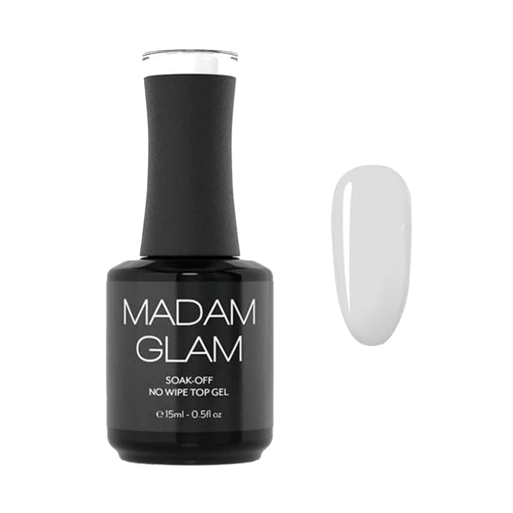 Madam Glam - No Wipe Top Coat 15 ml | 0.5 fl oz - Infinite Shine, No Sticky Residue - UV/LED lamp... | Amazon (US)
