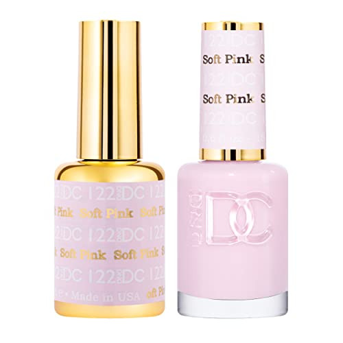 DND DC Gel Polish Set, Pink Collection, UV/LED Gel Polish and Air Dry Nail Lacquer, Matching Chip-Free Polish Duo, 122 Soft Pink, 0.5 Fl Oz | Amazon (US)