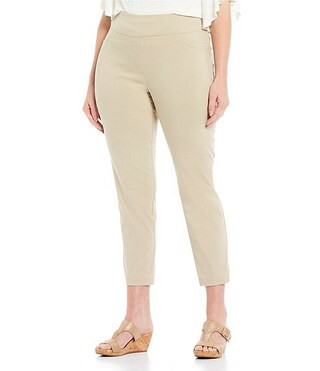Plus Size Pull-On Solar Millennium Tech Ankle Pants | Dillard's