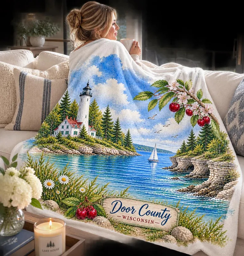 Door County Wisconsin PNG, Door County Watercolor, Wisconsin Lighthouse PNG, Travel Sublimation D... | Etsy (Global)
