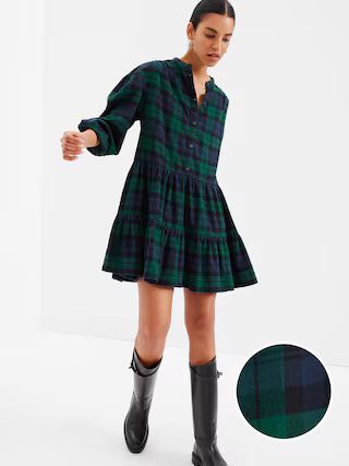 Plaid Tiered Mini Dress | Gap (US)