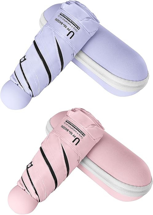 BAODINI Travel Essentials Mini Umbrella for Purse With Case Small Compact UV Sun Protection Light... | Amazon (US)