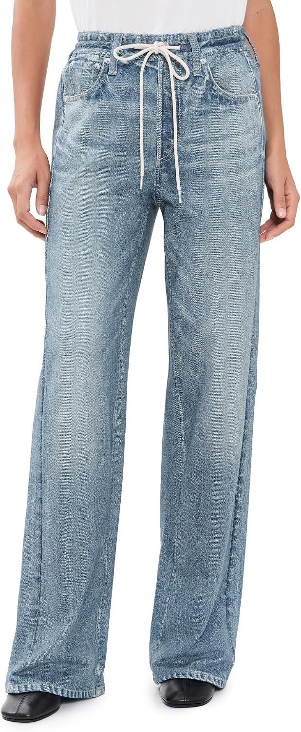 rag & bone Women's Rb Miramar Terry Drawcord Wide Pants | Amazon (US)