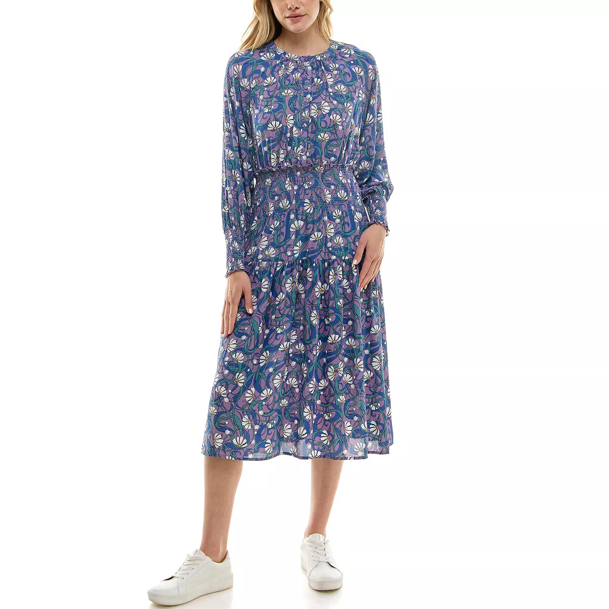 Women's Nicole Miller Lora Long Sleeve Printed Dress | Kohl's