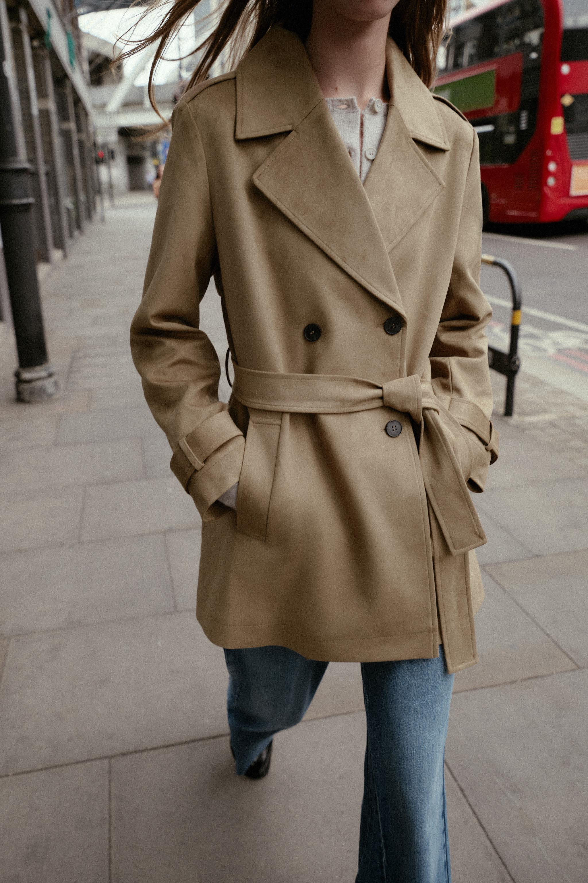 SUEDE EFFECT TRENCH COAT | Zara UK