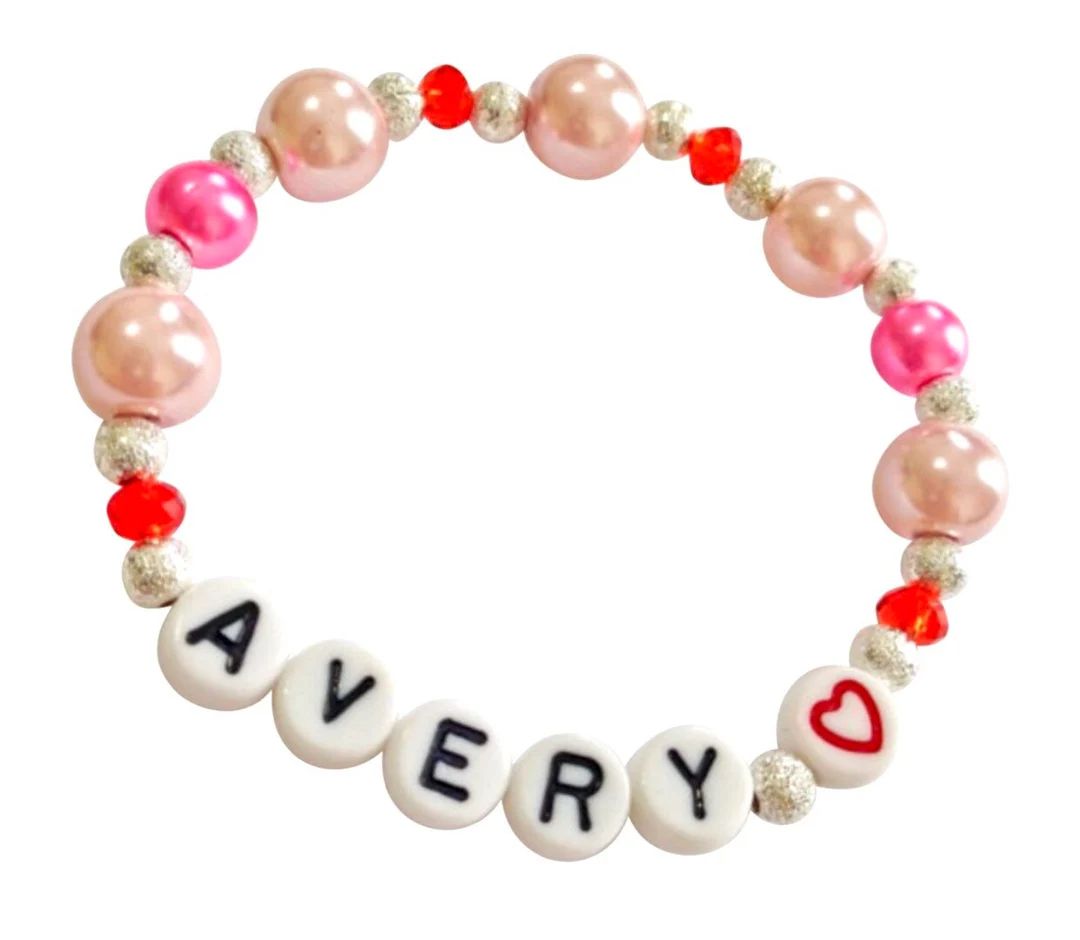 Valentines day gift for girls toddler valentines day gift girls bracelet heart bracelet valentine... | Etsy (US)
