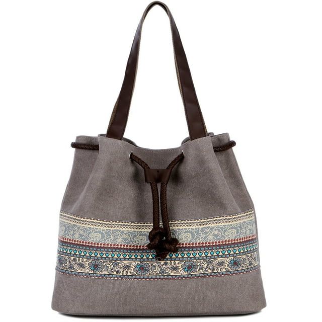 Forestfish Canvas Tote Bags for Woman Shoulder with Multiple Pockets,Purses and Handbags for Work... | Walmart (US)