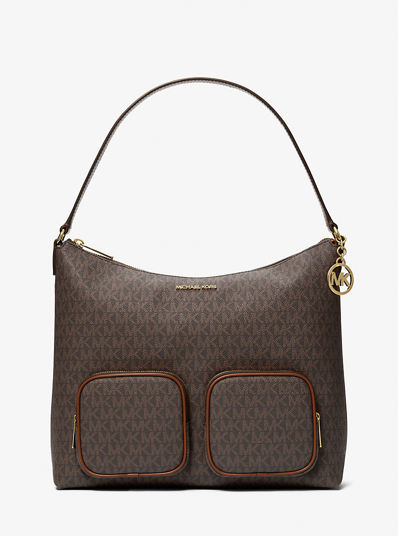 Merritt Large Signature Logo Cargo Shoulder Bag | Michael Kors US