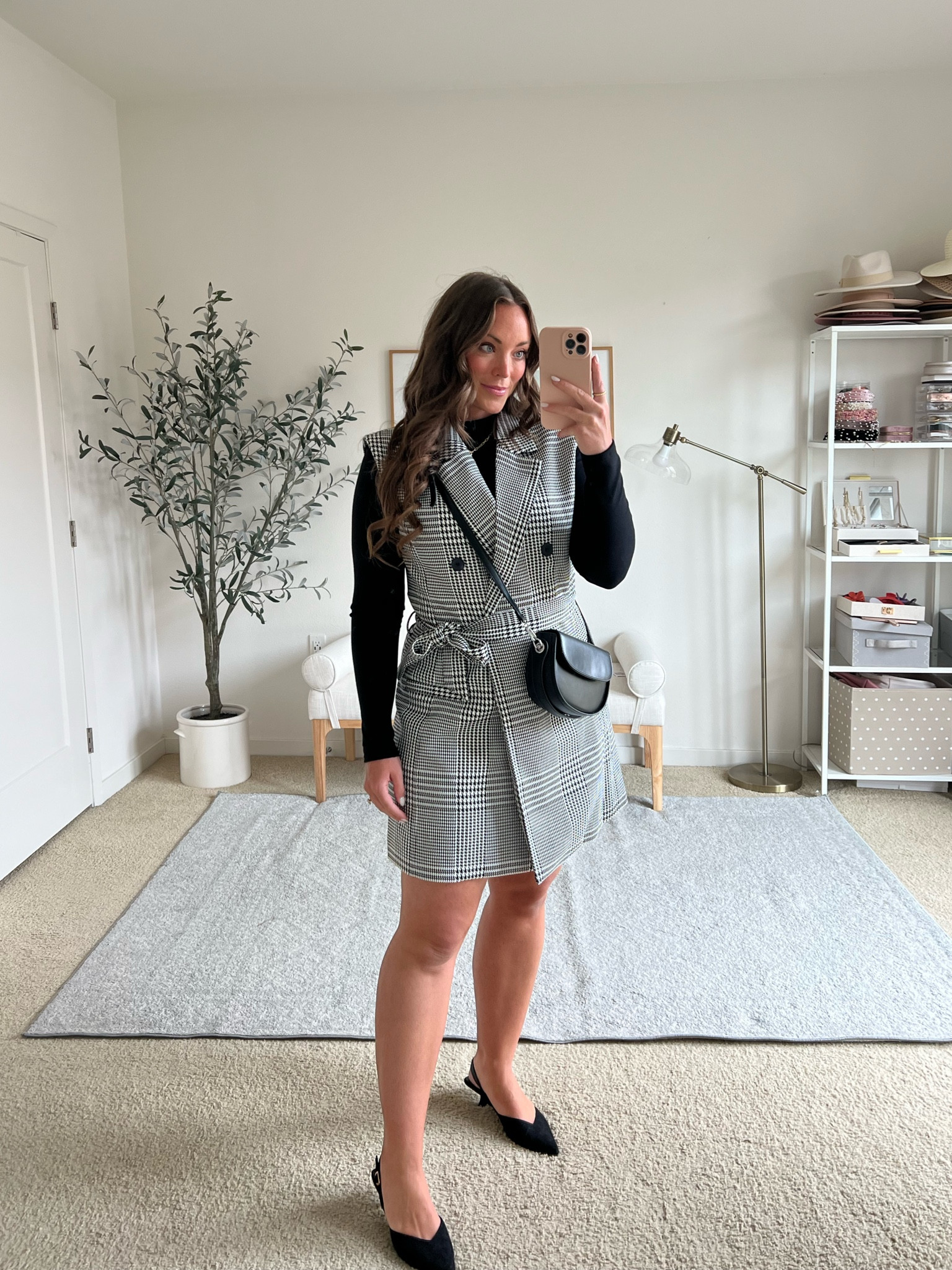 Slingback heels are on trend for this Fall season and I love them! I love how comfortable a low heel is and love the heel strap to make walking in these super easy! 

Blazer dress is such a good fall staple, can style it a lot of different ways. Being a curvier build, I sized up to a large so the dress would cover the booty and give more room for my hips! Dress buttons all the way down so you don’t have to worry about it opening up as you walk or sit! 

#LTKxNSale #LTKMidsize #LTKFindsUnder100