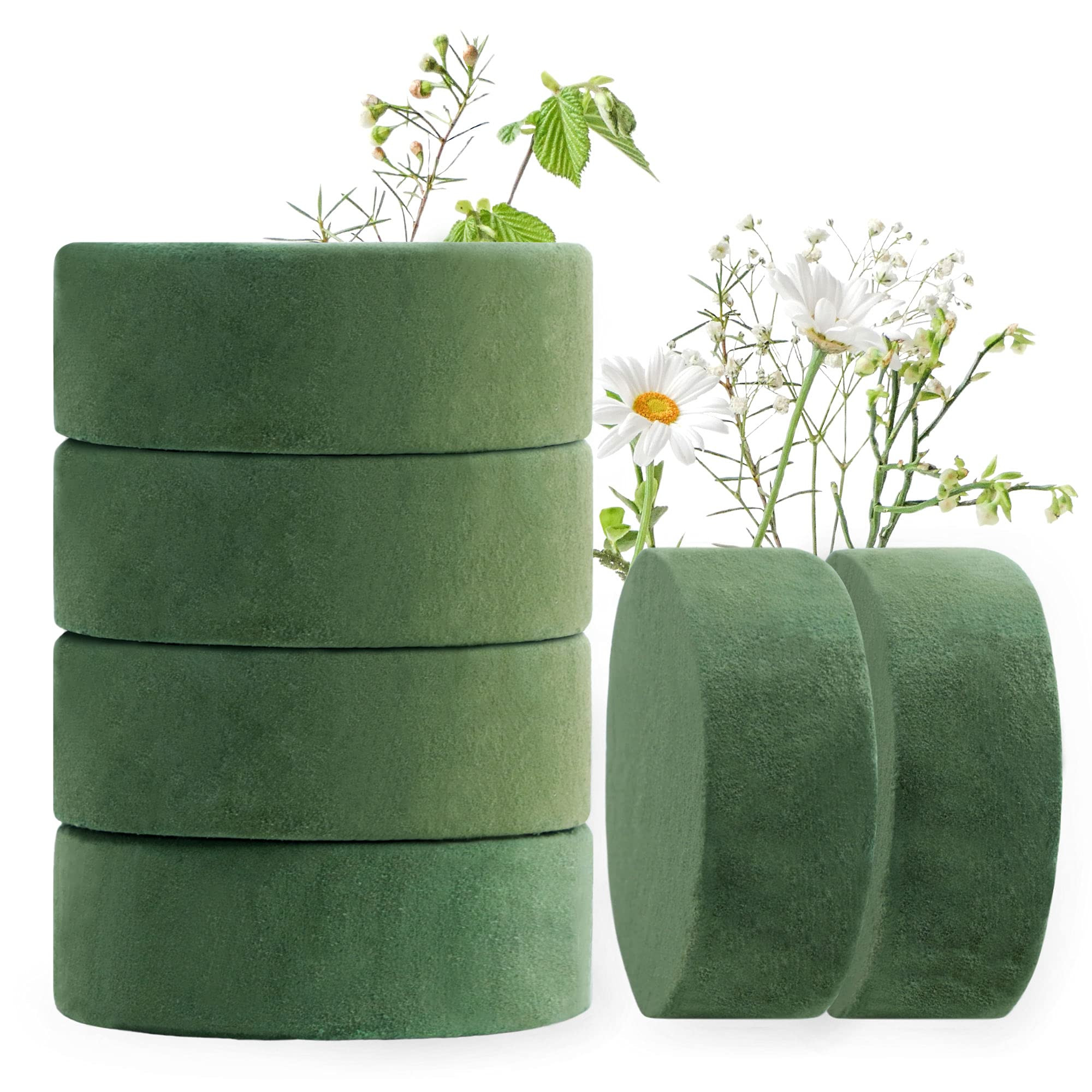 Max Shape Round Floral Foam Blocks, 4.72'' Dry Floral Foam for Artificial Flowers.Craft Project,W... | Amazon (US)