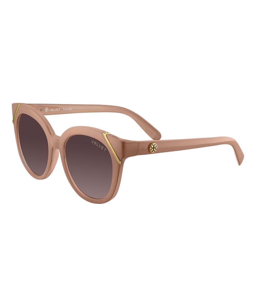 Velvet Eyewear Women's Sunglasses MAUVE - Mauve & Brown Taylor Cat-Eye Sunglasses | Zulily