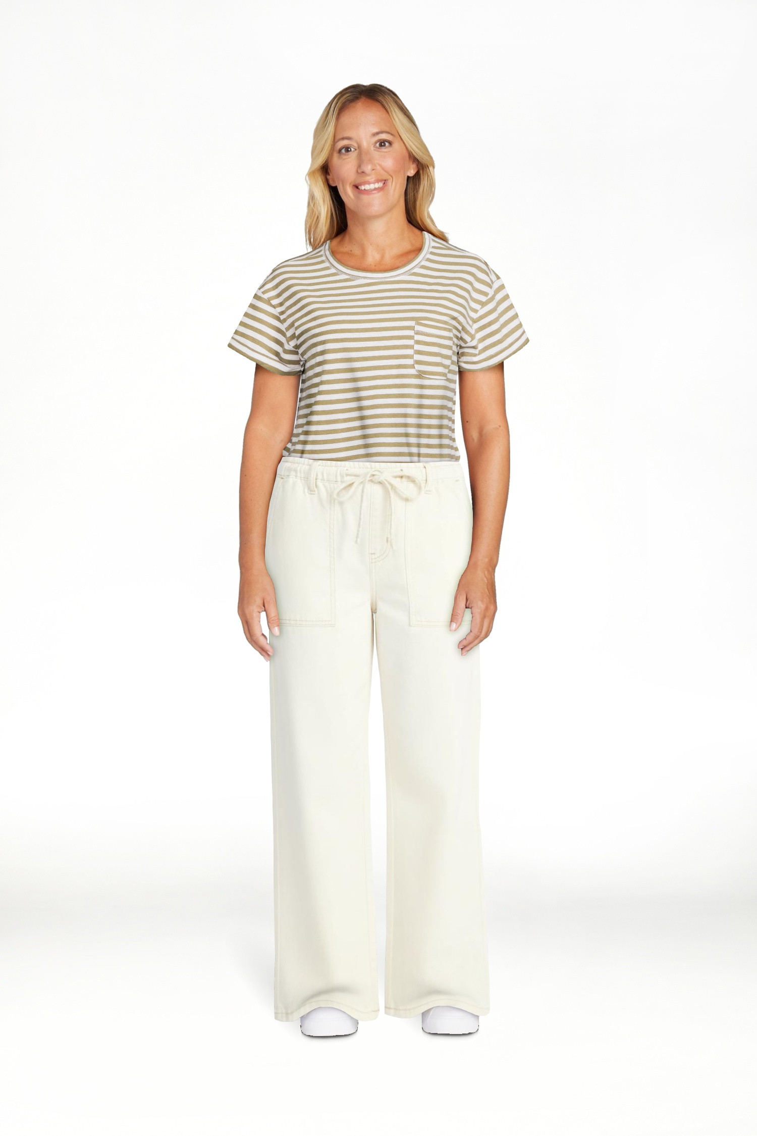 Time and Tru Women's Pull On Wide Leg Jeans, 30" Inseam, Sizes XS-XXXL | Walmart (US)