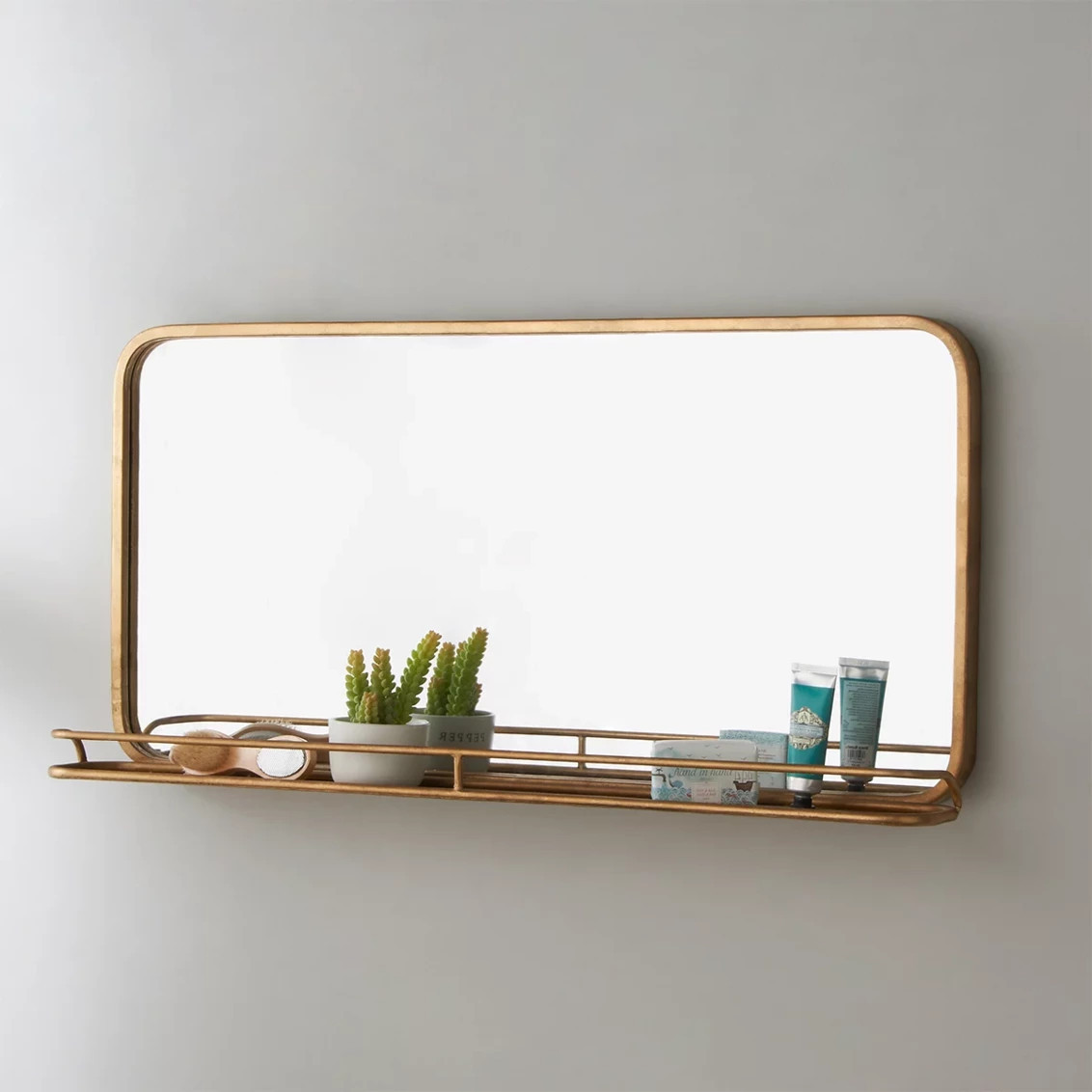 Metal Mirror with Shelf - Large | Shades of Light