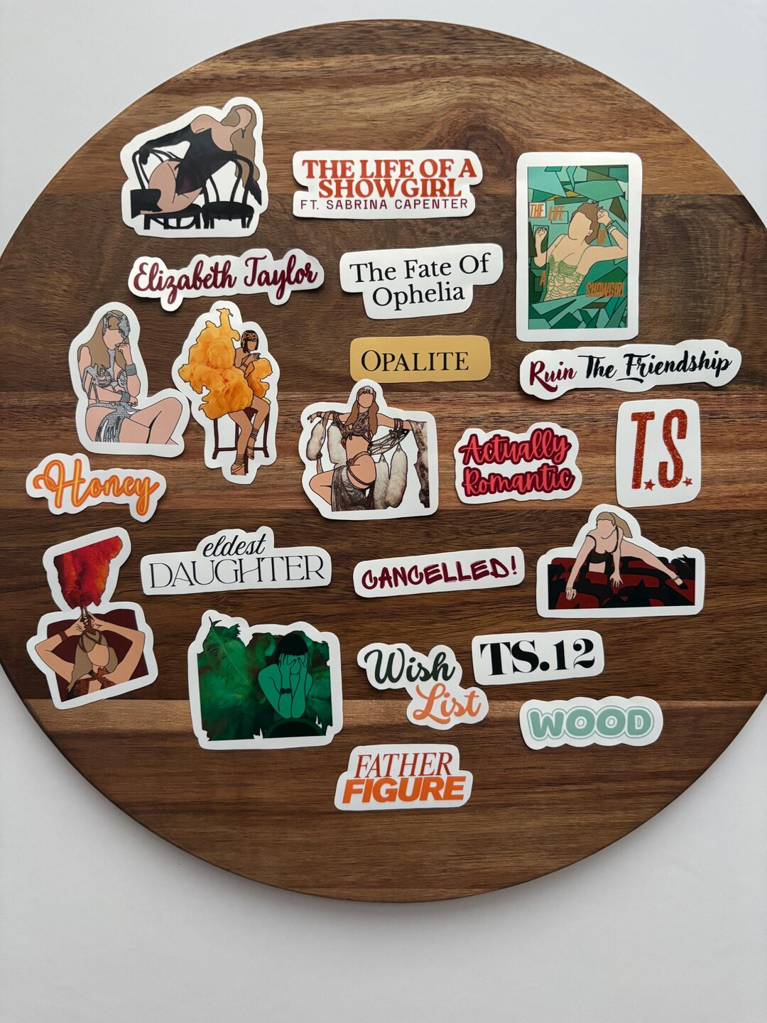 The Life of A Showgirl Taylor Swift Themed Stickers - Etsy | Etsy (US)