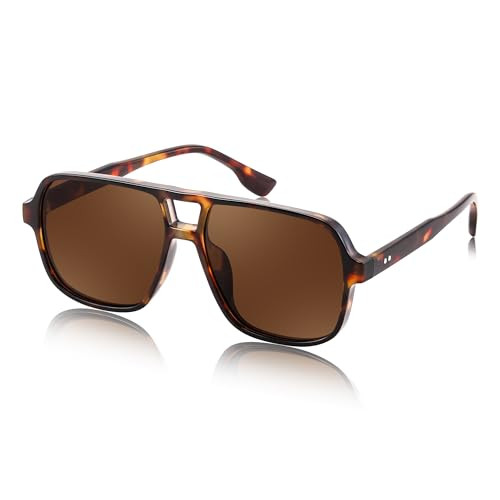 FEISEDY Retro Square Aviator Sunglasses Women Men 70s Vintage Trendy Plastic Frame Sun Glasses B4158 | Amazon (US)