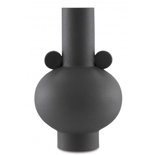 Currey Happy 40 Round Black Vase | Gracious Style