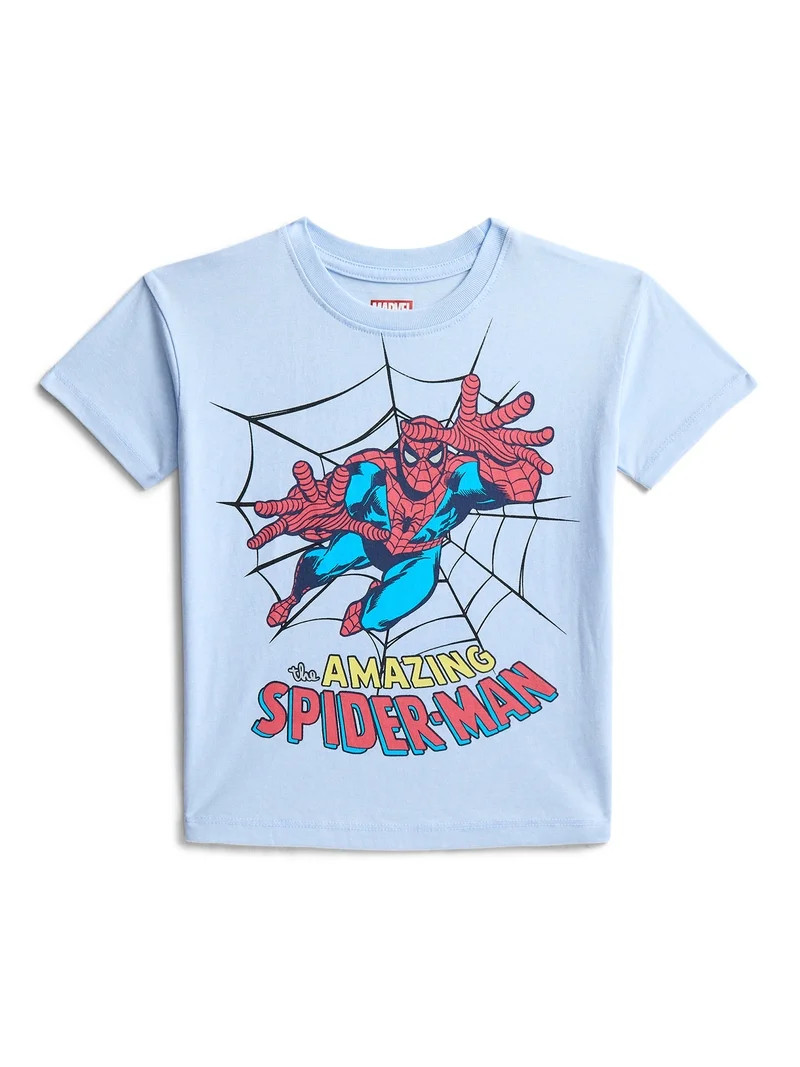 Marvel Spider-Man Toddler Graphic Crewneck Tee with Short Sleeves, Sizes 12M-5T | Walmart (US)