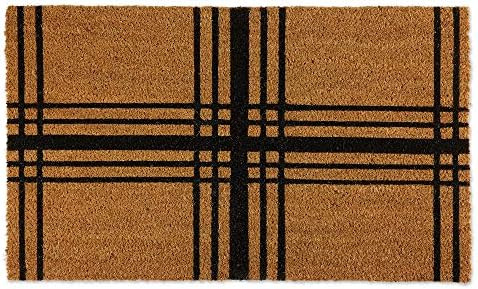 DII Natural Coir Geometric Modern Outdoor Door Mat, Front Porch Décor, 17x29, Farmhouse Plaid | Amazon (US)
