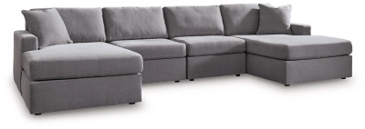 Modmax 4-Piece Modular Next-Gen Nuvella™ Performance Fabric Double Chaise Sectional | Ashley Homestore